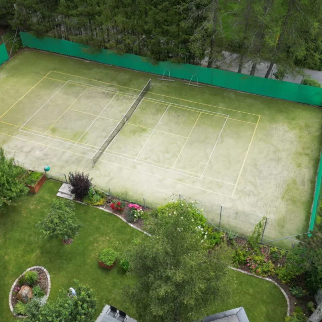 hotel holzleiten tennis luftbild 2